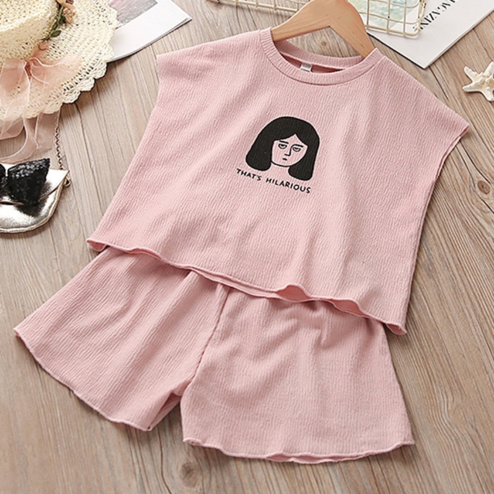 Girls Summer Outfit Matching Clothing Short Sets